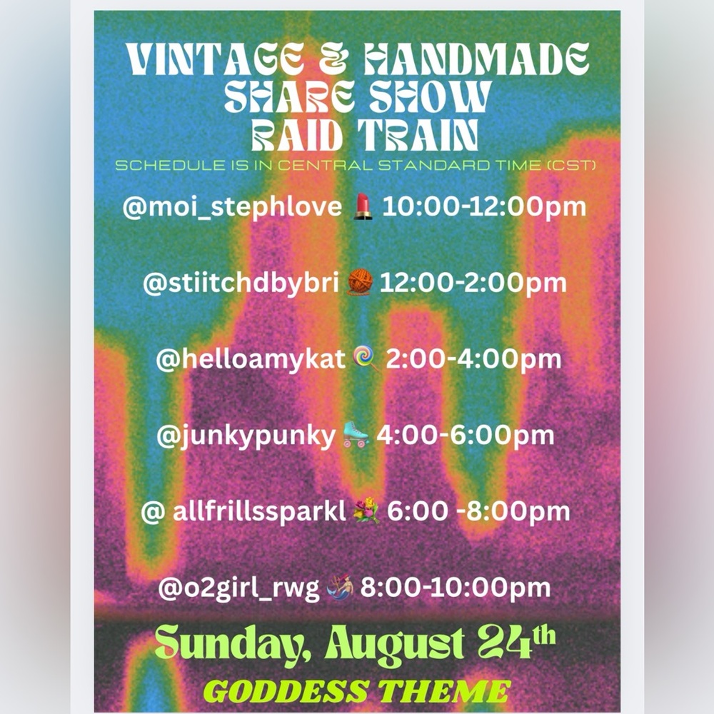 Vintage & Handmade Share Show Raid Train
